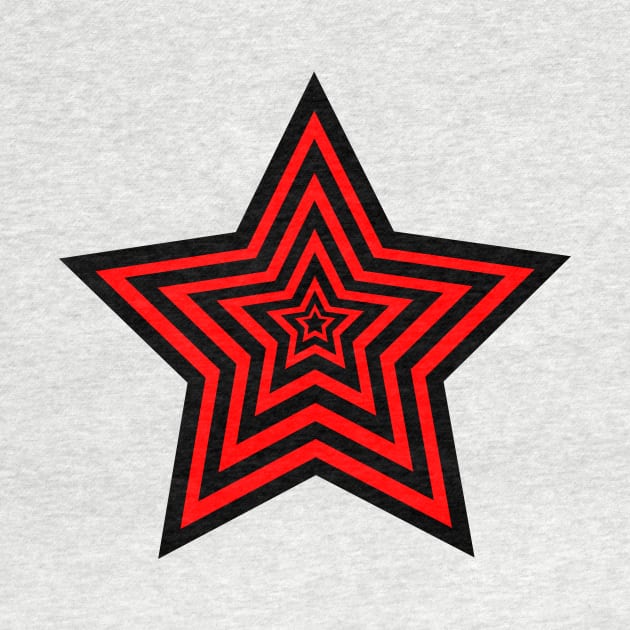 Black and Red Star illusion by ArianJacobs
